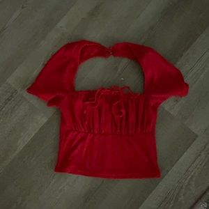 Red cut out back top princess Polly